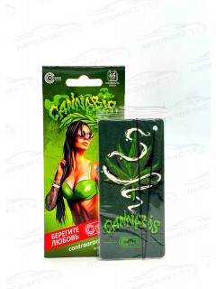Ароматизатор Contra-Aroma K-29 на зеркало картон CANNABIS