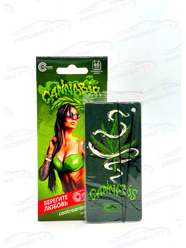 Ароматизатор Contra-Aroma K-29 на зеркало картон CANNABIS